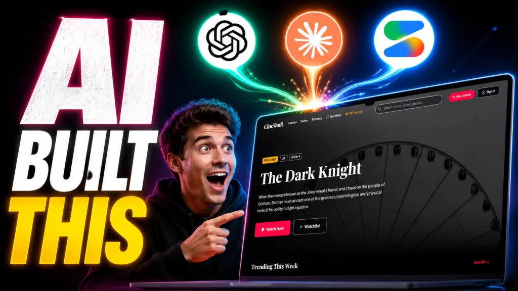 How I Built a Complete Movie Website Using ChatGPT, Claude AI and Google AI Studio — For Free