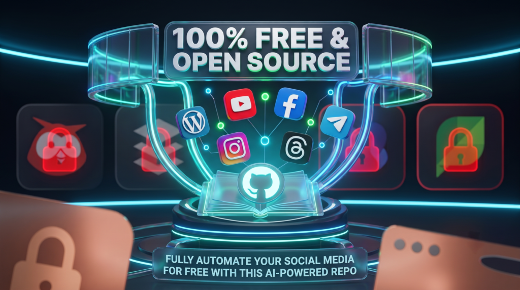 free AI social media manager open source dashboard diagram