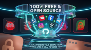 free AI social media manager open source dashboard diagram
